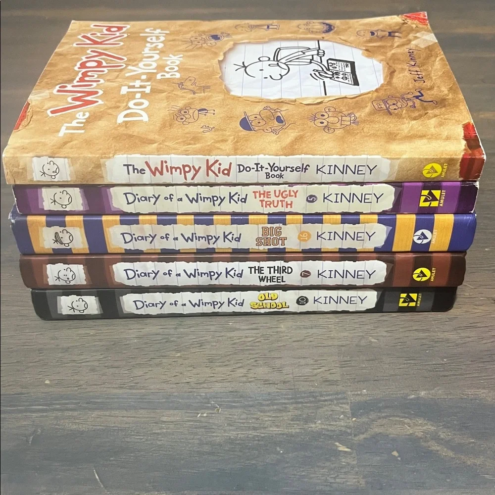 DIARY OF A WIMPY KID SET IF 5 KIDS BOOKS NEW LEARNING READING #8